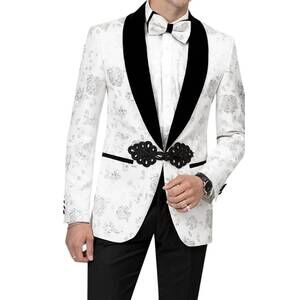 NEW KENT & PARK slim fit blazer in white